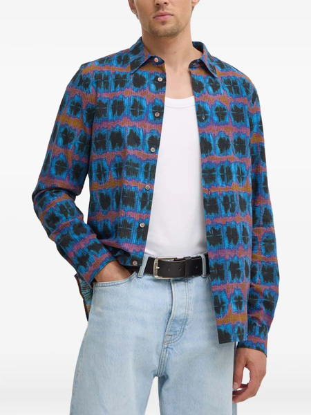  Ps Paul Smith Patterned Shirt - Blue 