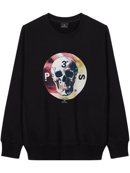  Ps Paul Smith Skull-print Sweatshirt - Black 