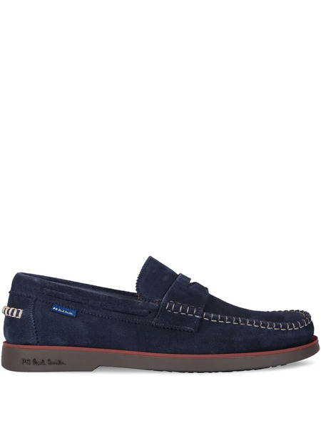 Ps Paul Smith Stitched Suede Loafers - Blue 