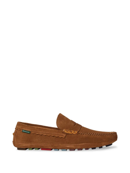 Ps Paul Smith Stitching Trim Loafers - Brown 