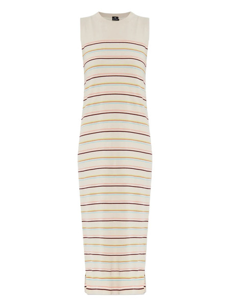  Ps Paul Smith Striped Midi Dress - Neutrals 