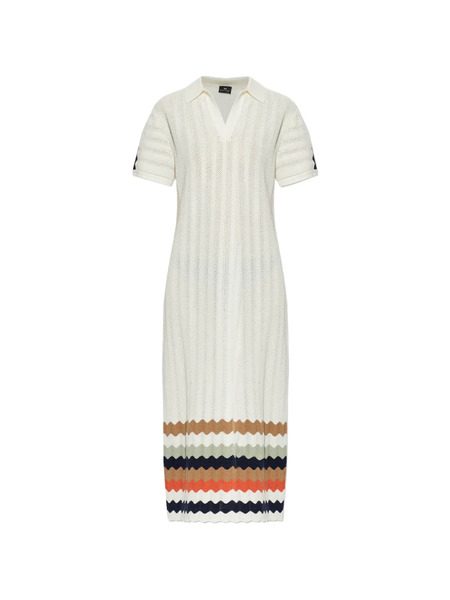  Ps Paul Smith Striped-pattern Midi Dress - Neutrals 