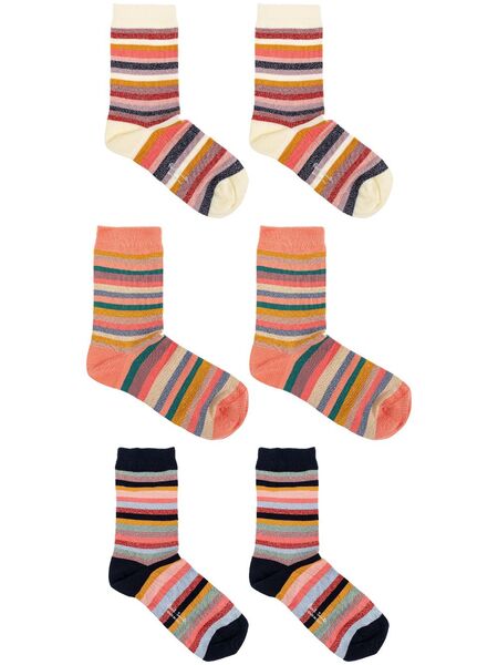  Ps Paul Smith Swirl-pattern Socks (pack Of Three) - Neutrals 