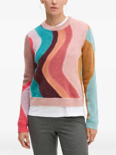  Ps Paul Smith Wave-pattern Sweater - Pink 