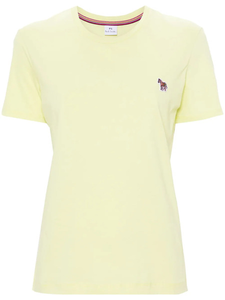  Ps Paul Smith Zebra-patch Cotton T-shirt - Yellow 