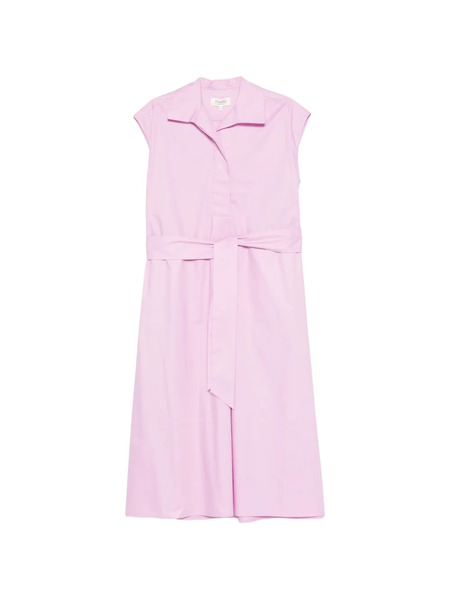  Psophia Belt-fastening Midi Dress - Pink 