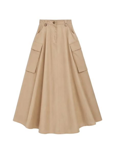  Psophia Cargo-pocket Midi Skirt - Neutrals 