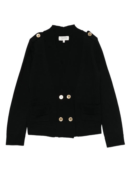  Psophia Double-breasted Cardigan - Black 