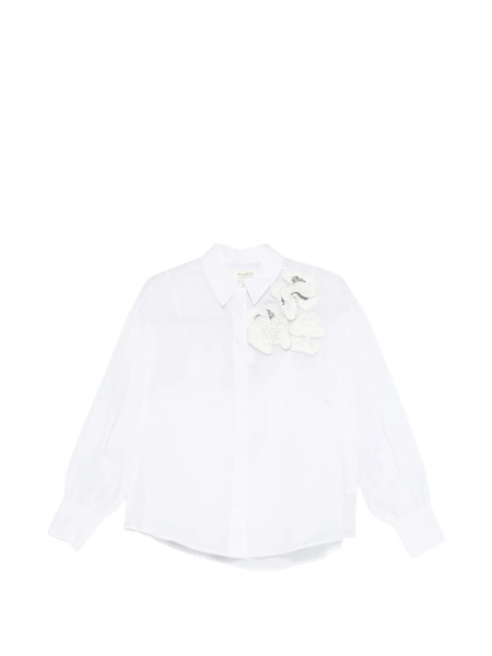  Psophia Floral-appliquéd Shirt - White 