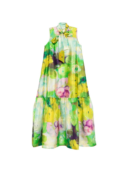  Psophia Floral Tie Maxi Dress - Green 