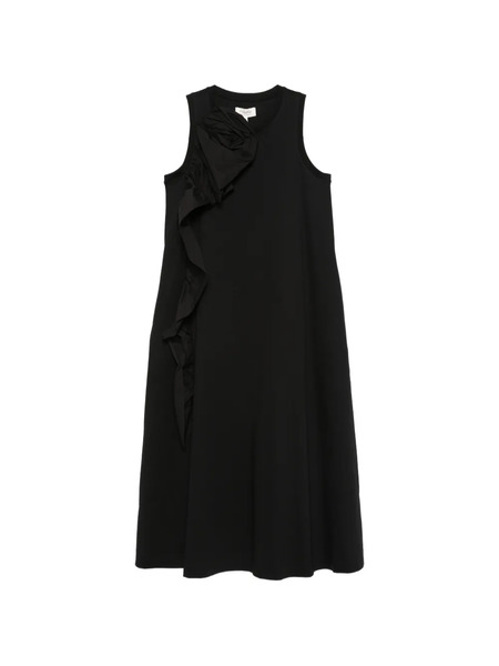  Psophia Ruffled Midi Dress - Black 