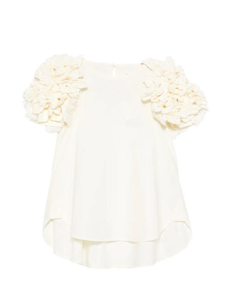  Psophia Ruffled-sleeve Blouse - Neutrals 