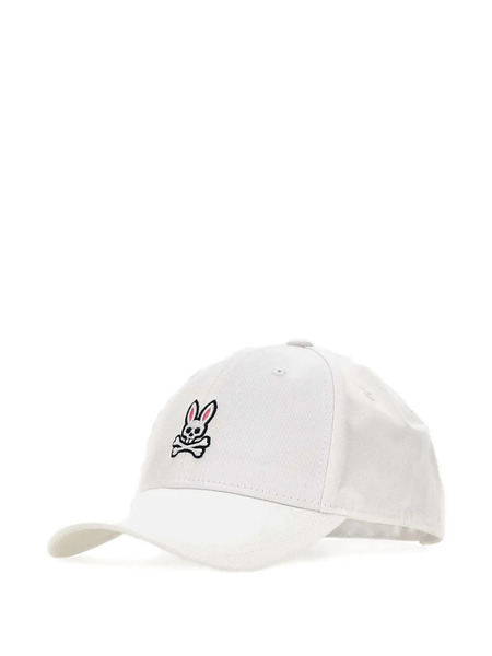  Psycho Bunny Embroidered Logo Baseball Cap - White 