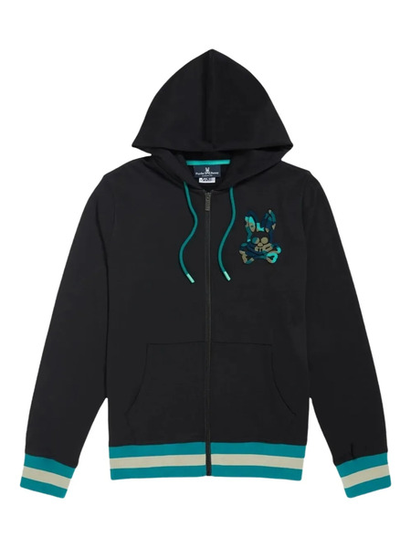  Psycho Bunny Howgate Zip-up Hoodie - Black 