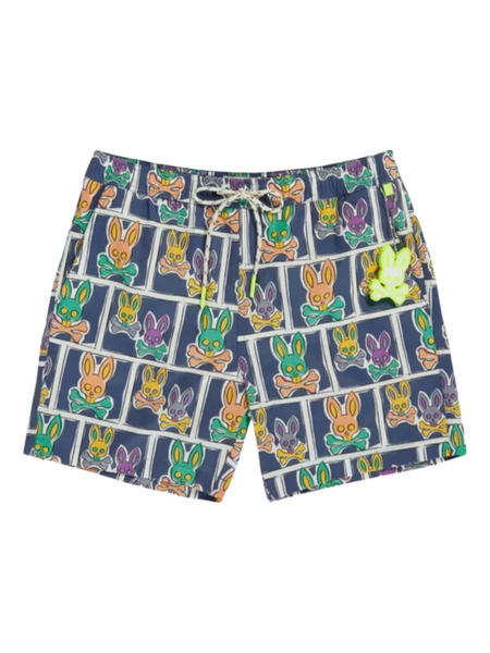  Psycho Bunny James Bunny In Box Swim Trunks - Blue 
