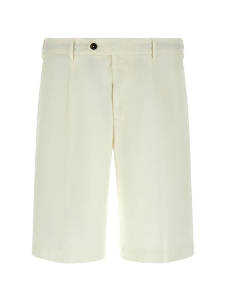  Pt Torino Buttoned Pleated Shorts - White 