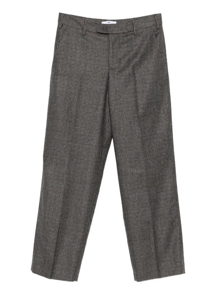  Pt Torino Checked Straight-leg Trousers - Brown 