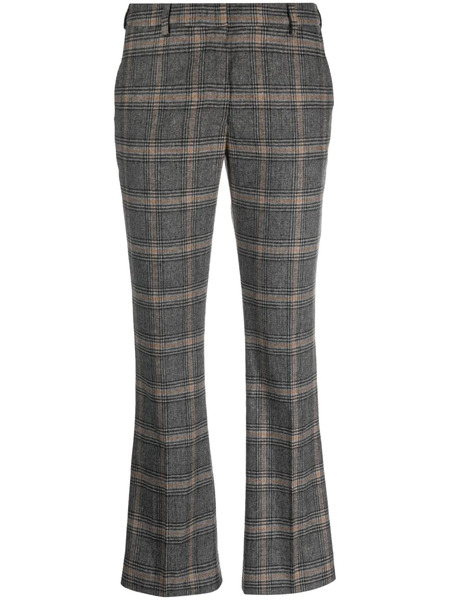  Pt Torino Checked Tailored Trousers - Grey 