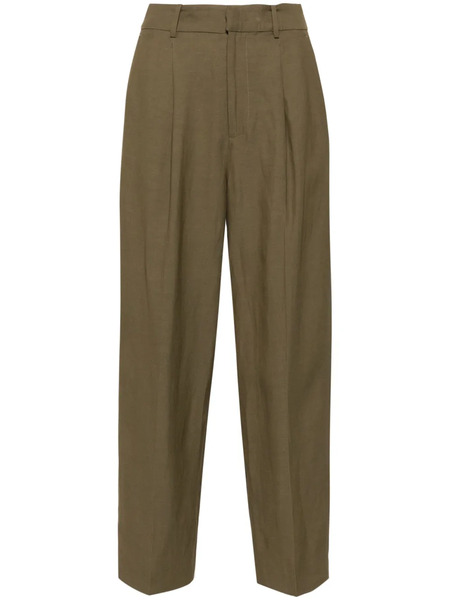  Pt Torino Pleated Tapered Trousers - Green 