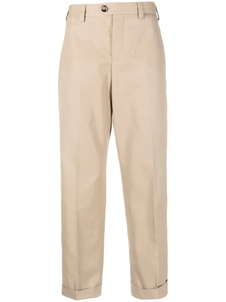  Pt Torino Pressed-crease Chino Trousers - Neutrals 