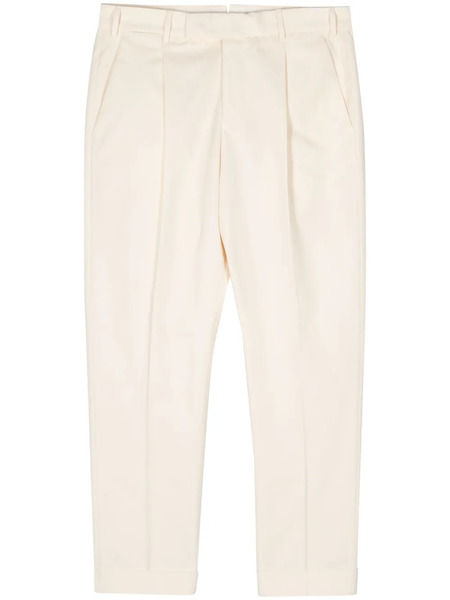  Pt Torino Pressed-crease Slim-cut Trousers - Neutrals 