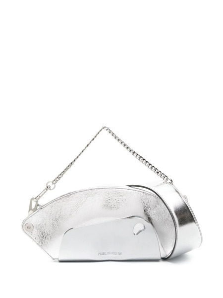  Published By Logo-engraved Metallic Shoulder Bag - Silver 