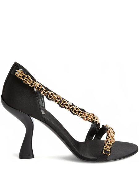 Pucci Chain Heeled Emilio Sandals - Black 