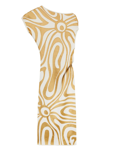  Pucci Draped Midi Dress - Gold 