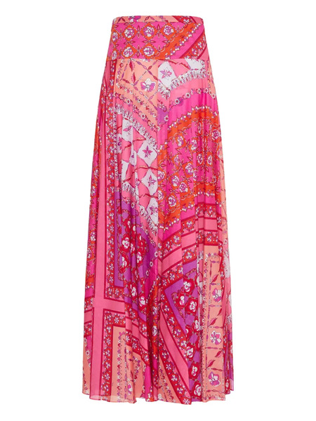  Pucci Festa-print Maxi Skirt - Pink 