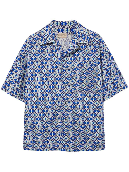  Pucci Geometric-print Short-sleeve Shirt - Blue 
