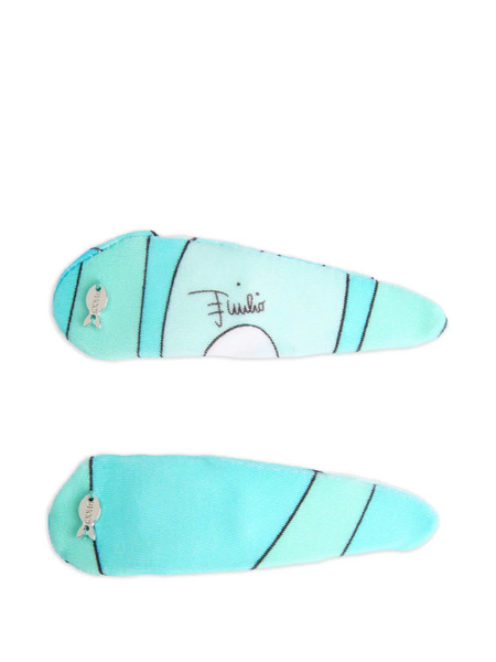  Pucci Iride-print Hair Clip (pack Of Two) - Blue 