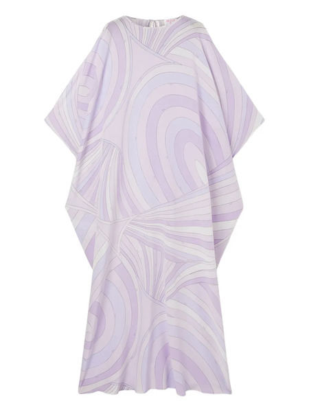  Pucci Iride Print Kaftan-style Maxi Dress - Purple 