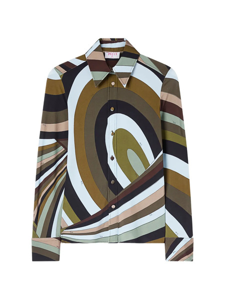  Pucci Iride-print Shirt - Blue 
