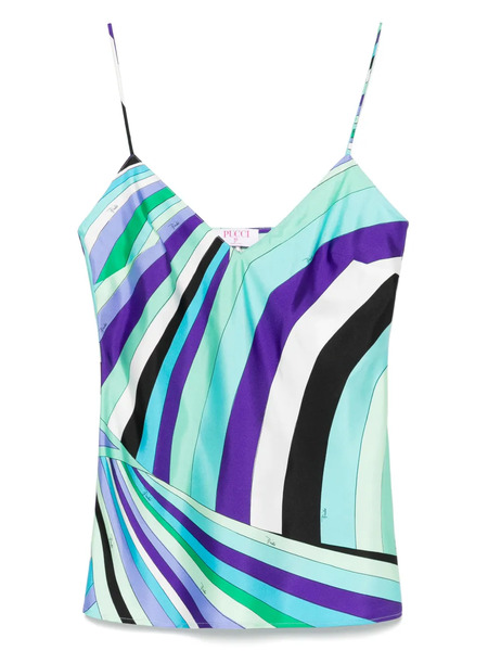  Pucci Iride-print Tank Top - Blue 