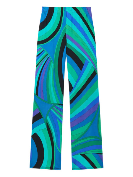  Pucci Iride-print Trousers - Green 