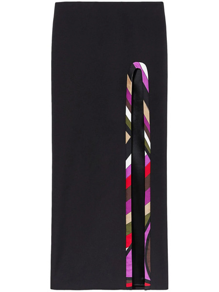 Pucci Iride-trim Maxi Skirt - Black 