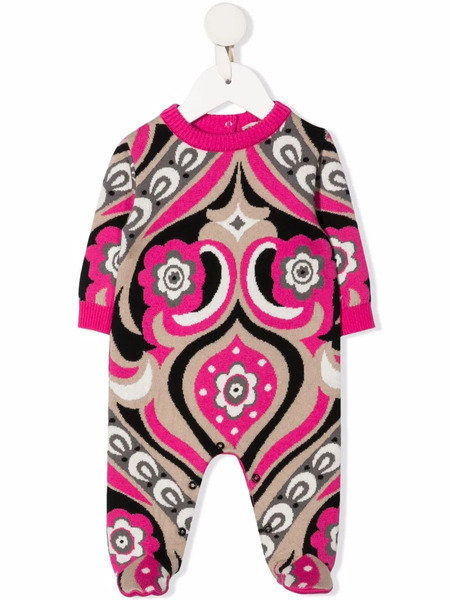  Pucci Junior Abstract Knit Pajamas - Neutrals 