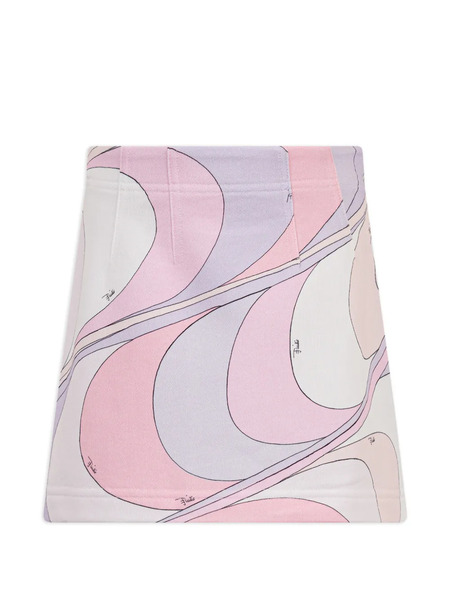  Pucci Junior Abstract-print Skirt - Pink 