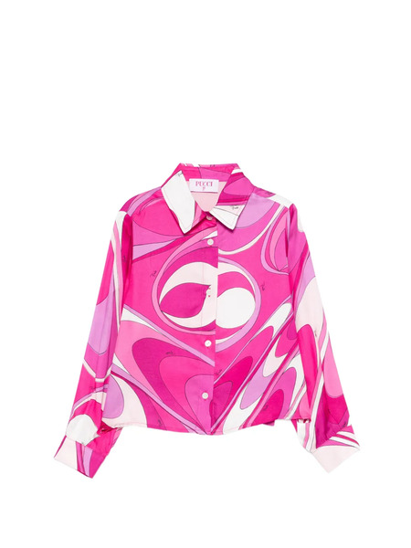  Pucci Junior Buttoned Graphic Shirt - Pink 