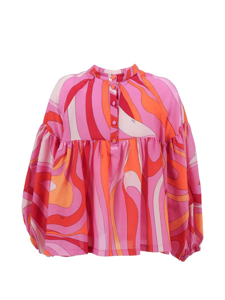  Pucci Junior Buttoned Patterned Shirt - Pink 