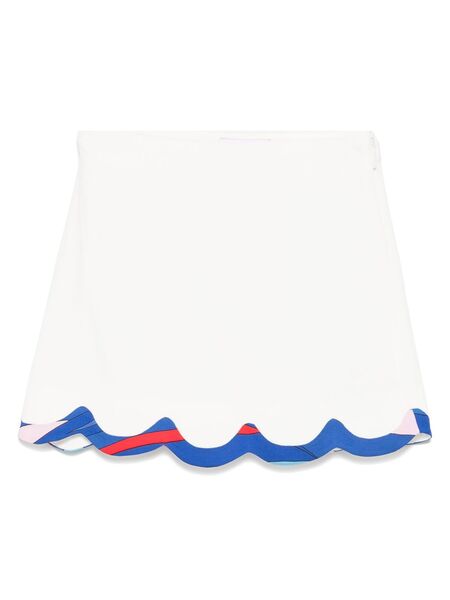  Pucci Junior Contrast-trim Skirt - White 
