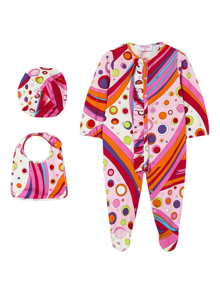  Pucci Junior Fontane-print Pajamas Set - Pink 