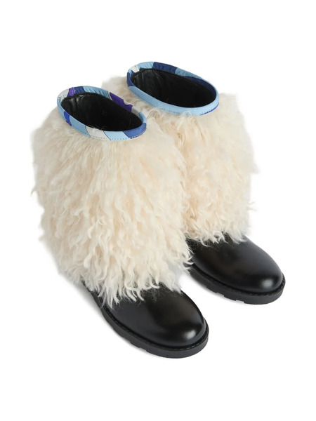  Pucci Junior Fur Trim Boots - Black 
