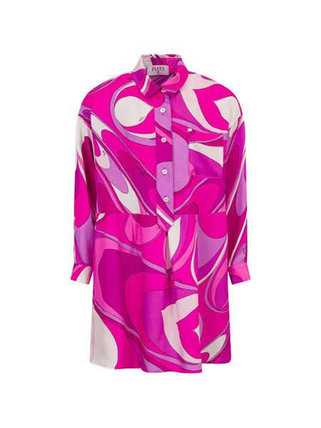  Pucci Junior Graphic-pattern Mini Dress - Pink 