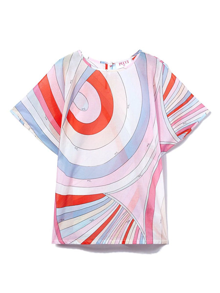  Pucci Junior Iride-print Cotton Dress - Pink 