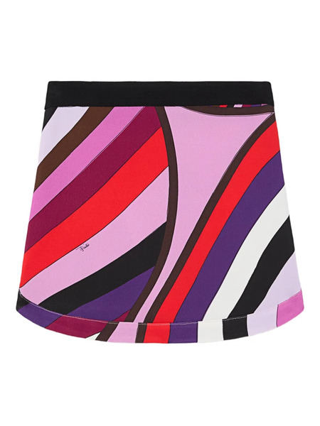  Pucci Junior Iride-print Mini Skirt - Pink 