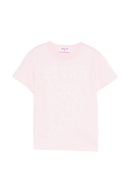  Pucci Junior Logo Graphic T-shirt - Pink 