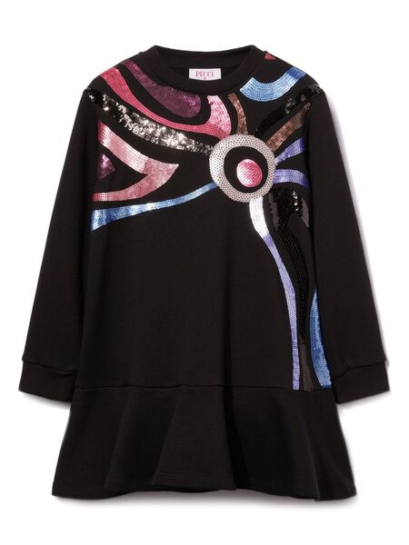  Pucci Junior Marmo-embellished Dress - Black 