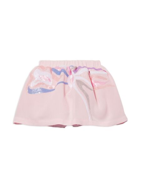  Pucci Junior Marmo-embellished Mini Skirt - Pink 