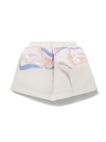  Pucci Junior Marmo-embellished Mini Skirt - White 